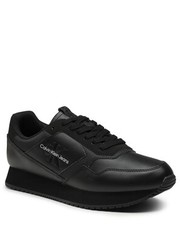 Półbuty męskie Sneakersy  - Retro Runner Lth-Pu Mono Patch YM0YM00581 Black BDS - eobuwie.pl Calvin Klein Jeans
