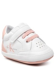 Półbuty dziecięce Sneakersy  - Lace-Up/Velcro Shoe V0A4-80227-1433 White/Pink X134 - eobuwie.pl Calvin Klein Jeans