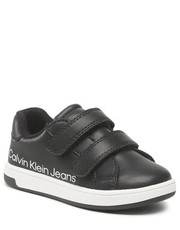 Półbuty dziecięce Sneakersy  - Low Cut Lace-Up Sneaker V1X9-80325-1355 Black 999 - eobuwie.pl Calvin Klein Jeans