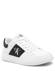Półbuty dziecięce Sneakersy  - Low Cut Lace-Up Sneaker V3X9-80338-1355 S White/Black X002 - eobuwie.pl Calvin Klein Jeans