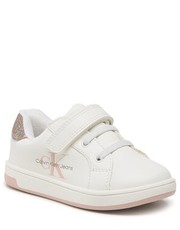 Półbuty dziecięce Sneakersy  - Low Cut Lace-Up V1A9-80235-1439 White/Pink X134 - eobuwie.pl Calvin Klein Jeans
