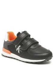 Półbuty dziecięce Sneakersy  - Low Cut Velcro Sneaker V1B9-80375-1470 S Black/White X001 - eobuwie.pl Calvin Klein Jeans