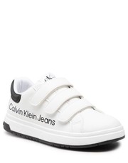 Półbuty dziecięce Sneakersy  - Low Cut Lace-Up Sneaker V3X9-80335-1355 S White/Black X002 - eobuwie.pl Calvin Klein Jeans