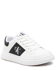 Półbuty dziecięce Sneakersy  - Low Cut Lace-Up V3X9-80338-1355 M White/Black X002 - eobuwie.pl Calvin Klein Jeans