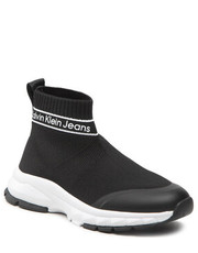 Trzewiki dziecięce Sneakersy  - Sock Sneaker V3X9-80394-0702 M Black 999 - eobuwie.pl Calvin Klein Jeans