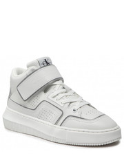 Sneakersy Sneakersy  - Chunky Cupsole Laceup Mid M YW0YW00811 White/Silver 0LC - eobuwie.pl Calvin Klein Jeans