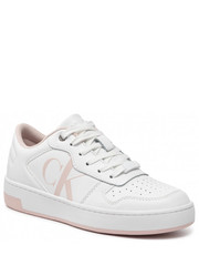 Sneakersy Sneakersy  - Cupsole Laceup Basket Low Lth YW0YW00692 White/Pink Blush 0K6 - eobuwie.pl Calvin Klein Jeans