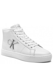 Sneakersy Sneakersy  - Classic Cupsole Laceup Mid YW0YW00777 White/Silver 0LB - eobuwie.pl Calvin Klein Jeans