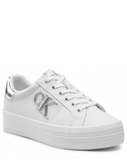 Sneakersy Sneakersy  - Vulc Flatform Laceup Low YW0YW00763 White/Silver 0LB - eobuwie.pl Calvin Klein Jeans