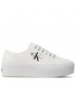 Sneakersy Calvin Klein Jeans Sneakersy  - Cupsole Flatform Laceup Low Txt YW0YW00766 Bright White YAF