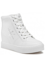 Sneakersy Sneakersy  - Hidden Wedge Cupsole Laceup YW0YW00771 White/Silver 0LB - eobuwie.pl Calvin Klein Jeans