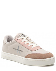 Sneakersy Sneakersy  - Classic Cupsole Laceup Su-Lth YW0YW00774 Eggshell/Camel/Pink Blush/Silver - eobuwie.pl Calvin Klein Jeans