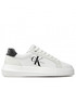 Sneakersy Calvin Klein Jeans Sneakersy  - Chunky Cupsole Laceup Mon Lth Wn YW0YW00823 White/Cirrus Grey/Black