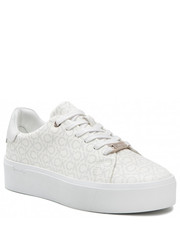 Sneakersy Sneakersy  - Flatform Lace Up-Mono HW0HW01056  White Mono 0K4 - eobuwie.pl Calvin Klein Jeans