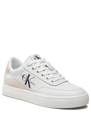 Sneakersy Sneakersy  - Classic Cupsole Lth-Su Mono W YW0YW00699 White/Peach 02T - eobuwie.pl Calvin Klein Jeans