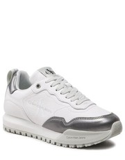 Sneakersy Sneakersy  - Toothy Runner Laceup Lth Met YW0YW00789 White/Silver 0LB - eobuwie.pl Calvin Klein Jeans