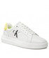 Mokasyny męskie Calvin Klein Jeans Sneakersy  - Chunky Cupsole Laceup Low Lth YM0YM00427 White/Safety Yellow 0LE