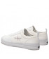 Mokasyny męskie Calvin Klein Jeans Sneakersy  - Skater Vulcanized Laceup Rcotton YM0YM00414 Bright White YAF