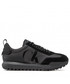 Mokasyny męskie Calvin Klein Jeans Sneakersy  - Toothy Runner Laceup R-Poly YM0YM00417 Triple Black 0GT