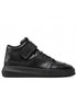 Mokasyny męskie Calvin Klein Jeans Sneakersy  - Chunky Cupsole Laceup Mid Lth-Pu YM0YM004260 Triple Black 0GT