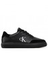 Mokasyny męskie Calvin Klein Jeans Sneakersy  - Casual Cupsole Laceup Low Mono YM0YM00496 Triple Black 0GT