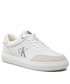Mokasyny męskie Calvin Klein Jeans Sneakersy  - Casual Cupsole Laceup Low Mono YM0YM00496 Triple White 0K8