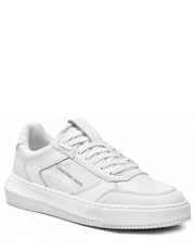 Mokasyny męskie Sneakersy  - Chunky Cupsole Laceup Lth Mono YM0YM00550 Triple White YAF - eobuwie.pl Calvin Klein Jeans