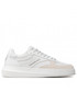 Mokasyny męskie Calvin Klein Jeans Sneakersy  - Chunky Cupsole Gel Backtab YM0YM00554 Triple White 0K8