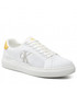 Mokasyny męskie Calvin Klein Jeans Sneakersy  - Casual Cupsole 1 YM0YM00327 White/Yellow 0K7