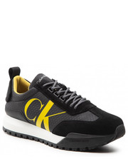 Mokasyny męskie Sneakersy  - Toothy Runner Laceup R-Poly YM0YM00417 Black/Dune Yellow 00X - eobuwie.pl Calvin Klein Jeans