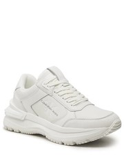 Mokasyny męskie Sneakersy  - Chunky Runn Laceup Low Lth YM0YM00521 Triple White 0K8 - eobuwie.pl Calvin Klein Jeans