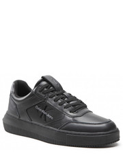 Klapki Sneakersy  - Chunky Cupsole Laceup Lth Mono YM0YM00550 Triple Black BDS - eobuwie.pl Calvin Klein Jeans