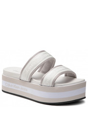 Klapki Klapki  - Flatform Sandal Twostraps YW0YW00561 Bright White YAF - eobuwie.pl Calvin Klein Jeans