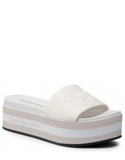 Klapki Klapki  - Flatform Sandal Slide YW0YW00563 Bright White YAF - eobuwie.pl Calvin Klein Jeans