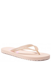 Japonki damskie Japonki  - Beach Sandal Monogram Tpu YW0YW00098 Tuscan Beige/Pink Blush 0GD - eobuwie.pl Calvin Klein Jeans