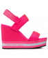Sandały Calvin Klein Jeans Sandały  - Wedge Sandal Sling Pes YW0YW00572 Knockout Pink TAC
