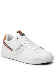 Półbuty męskie Sneakersy  - Jelly Derby WM21090A White/Tonacco 923 - eobuwie.pl Wrangler