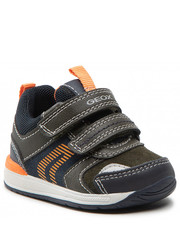 Półbuty dziecięce Sneakersy  - B Rishon B. B B150RB 022ME C3231 Dk Green/Orange - eobuwie.pl Geox