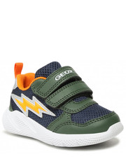 Półbuty dziecięce Sneakersy  - B Sprintye B. A B254UA 01454 C3231 M Dk Green/Orange - eobuwie.pl Geox