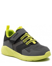 Półbuty dziecięce Sneakersy  - J Sprintye J26GBA 0CEFU C1267 S Dk Grey/Lime - eobuwie.pl Geox
