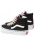 Trzewiki dziecięce Vans Sneakersy  - Sk8-Hi VN000D5FAC51 (Rainbow Chkrbrb)Blktrwht