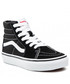 Trzewiki dziecięce Vans Sneakersy  - Sk8-Hi Vn000D5F6BT Black/True White