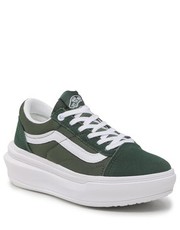Sneakersy Sneakersy  - Old Skool Over VN0A7Q5EDGY1 Dark Green/White - eobuwie.pl Vans