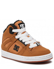 Trzewiki dziecięce Sneakersy  - Pure High-Top Wnt ADBS100245 Brown/Wheat(Bww) - eobuwie.pl Dc