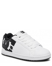Sneakersy męskie Sneakersy  - Court Graffik 300529 White/Black/Black(Wlk) - eobuwie.pl Dc