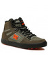 Mokasyny męskie Dc Sneakersy  - Pure High-Top Wc Wnt ADYS400047 Dusty Olive/Orange(Doo)