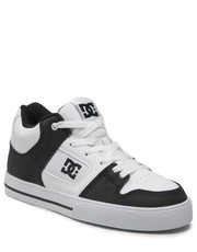 Mokasyny męskie Sneakersy  - Pure Mid ADYS400082 White/Black/White (WBI) - eobuwie.pl Dc