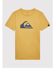 Bluzka T-Shirt Comp Logo EQBZT04369 Żółty Regular Fit - modivo.pl Quiksilver