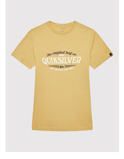 Bluzka T-Shirt Check On It EQBZT04496 Żółty Regular Fit - modivo.pl Quiksilver