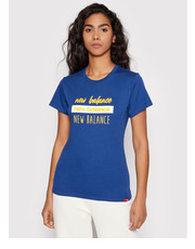 Bluzka T-Shirt Sprt WT21802 Niebieski Athletic Fit - modivo.pl New Balance